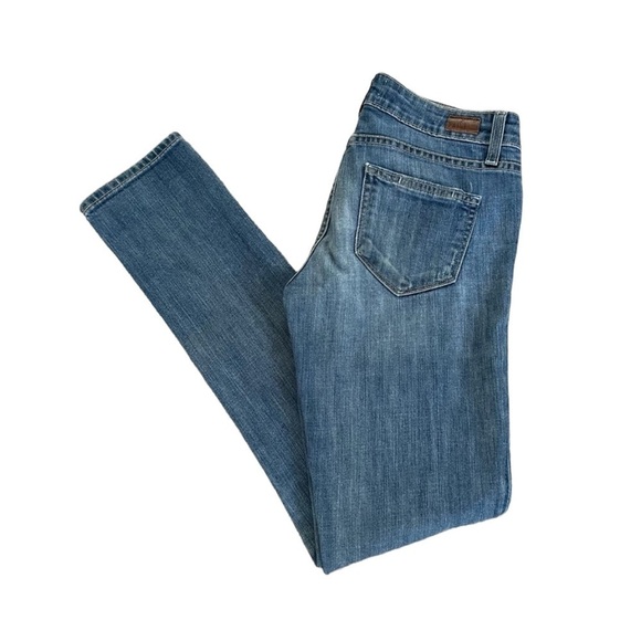 PAIGE Skyline Skinny Distressed Medium Wash Jeans Size 25 - Picture 5 of 10